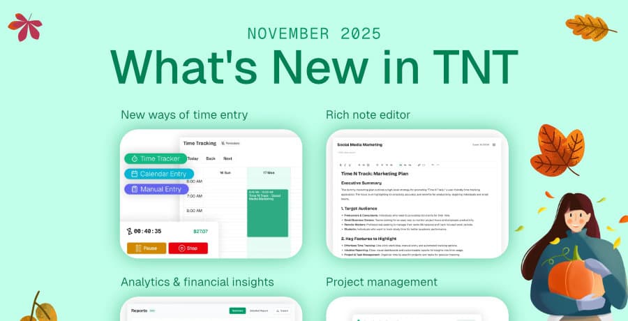 TimeNTrack November 2025 Update
