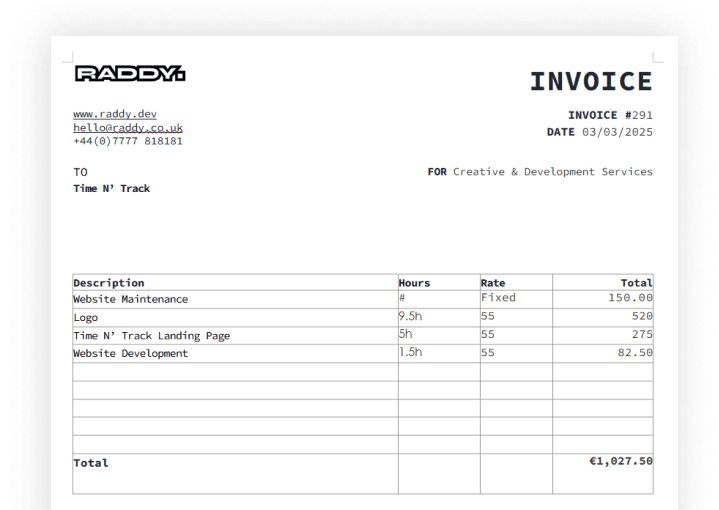 Invoicing and billing