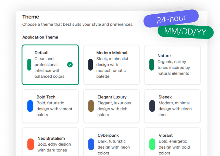 Themes and customization